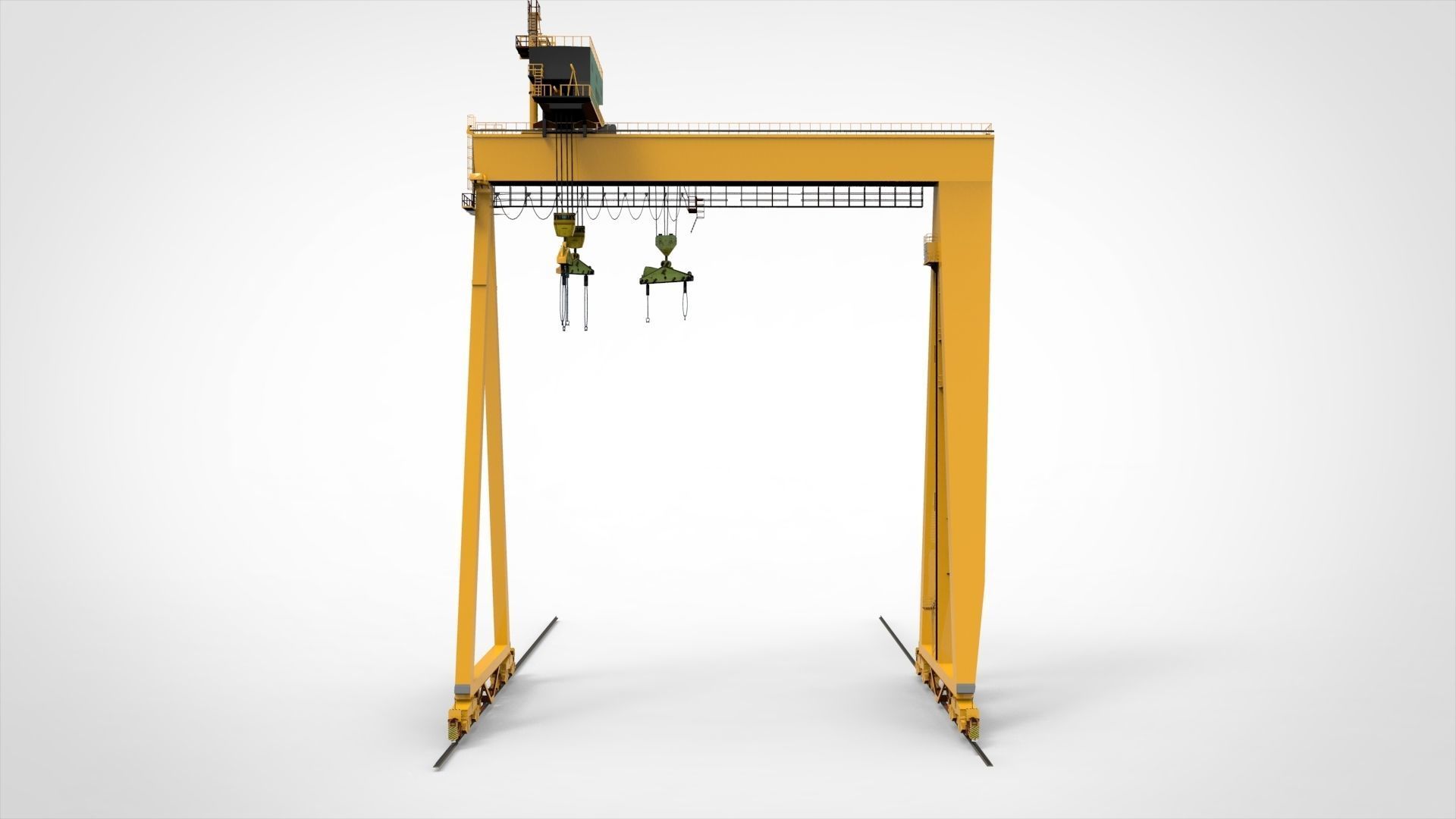 Gantry Crane 3D model_3