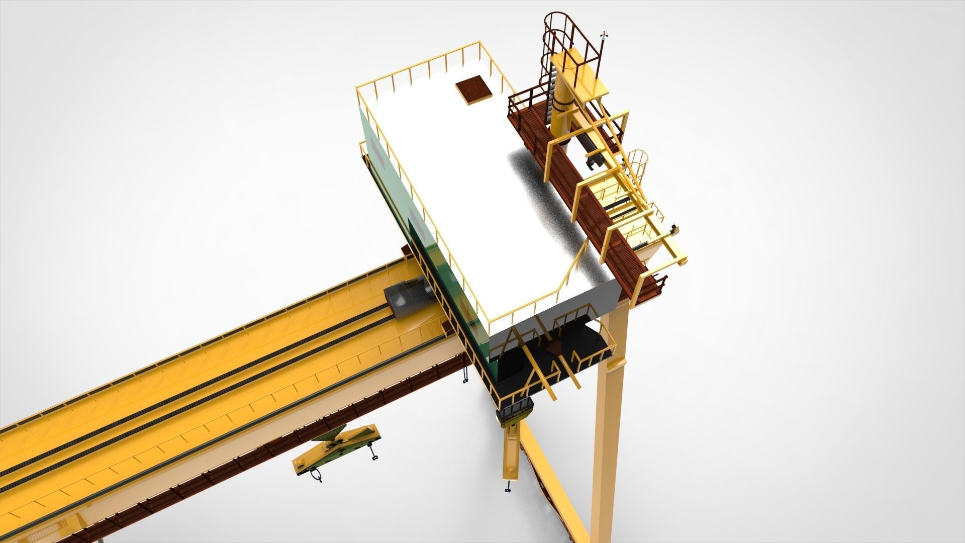 Gantry Crane 3D model_1