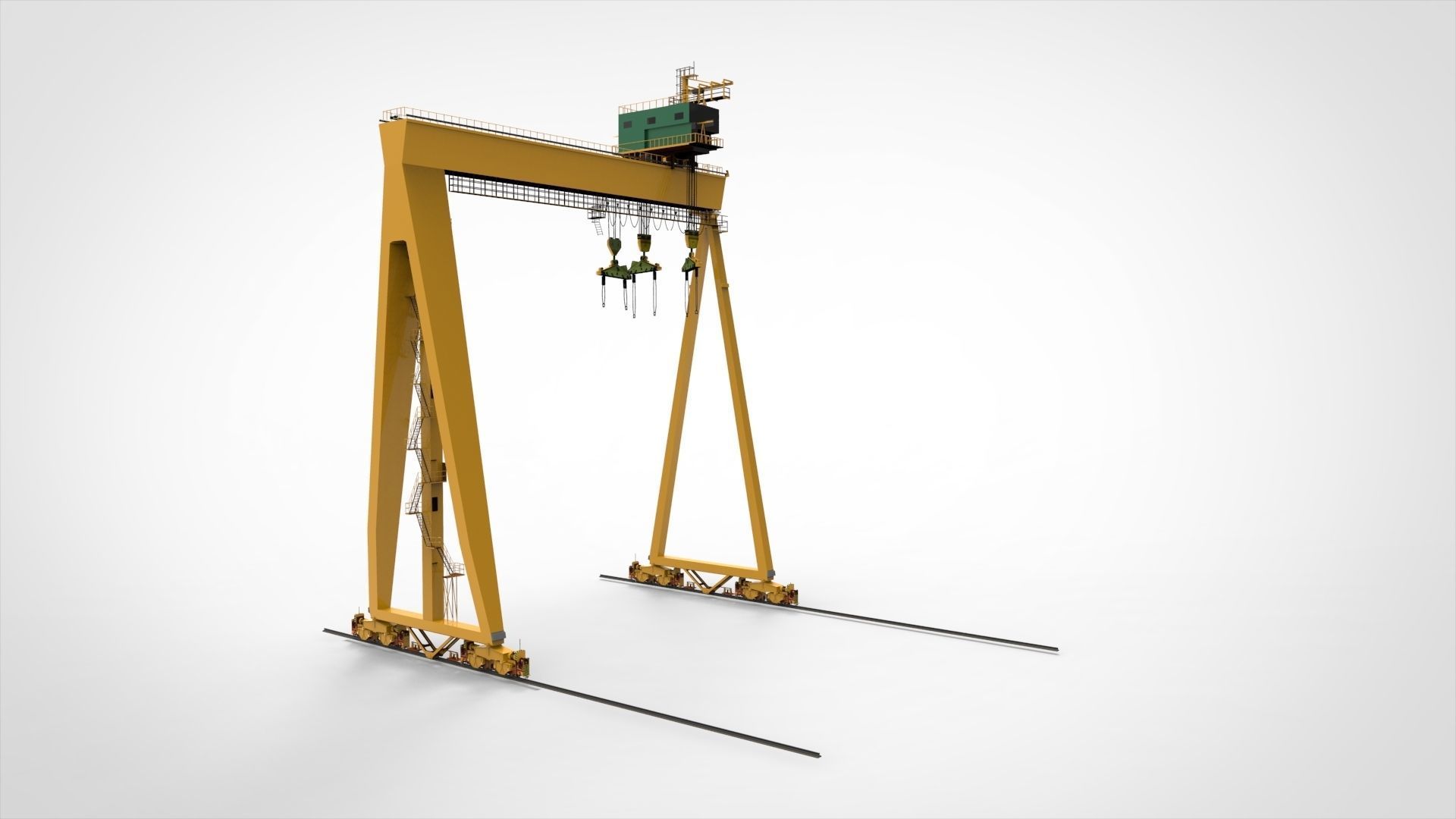 Gantry Crane 3D model_2