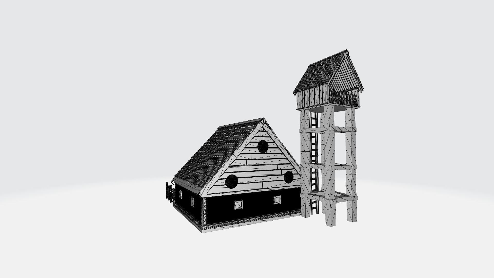 Viking watchmans house 3D print model_5
