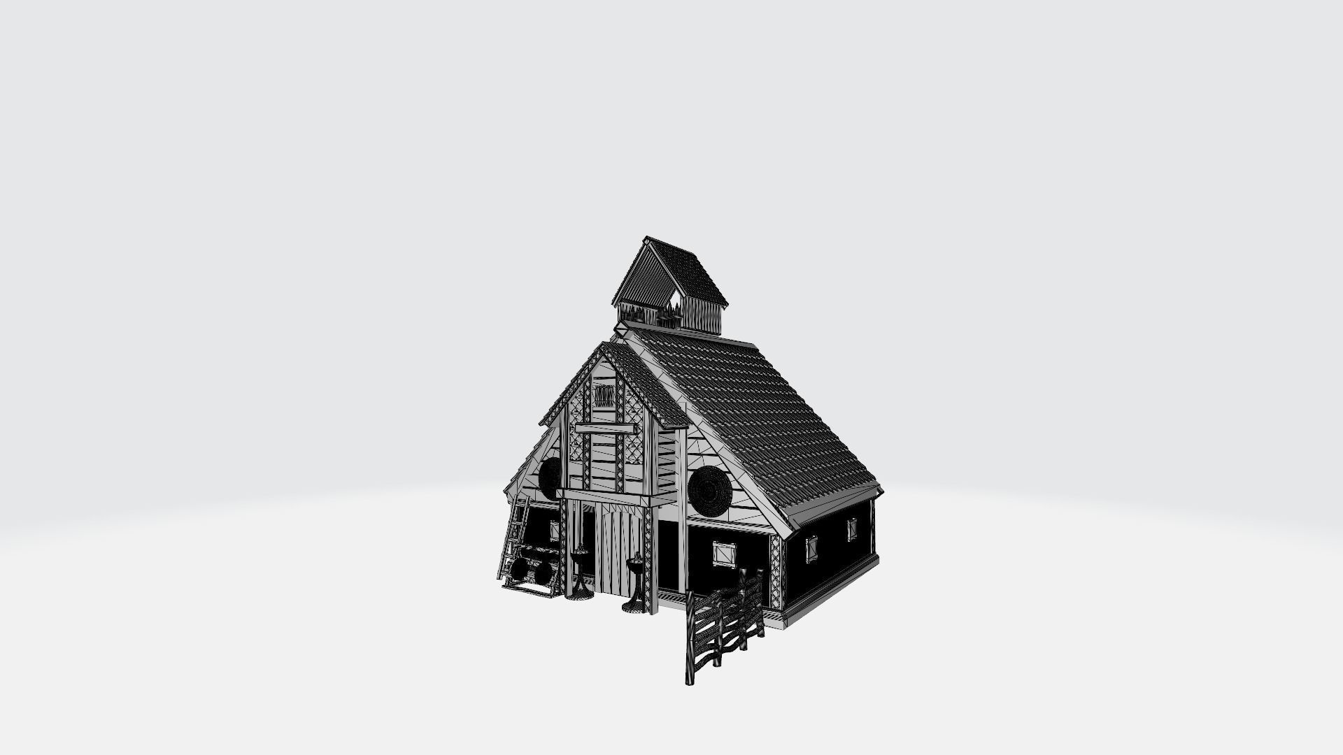 Viking watchmans house 3D print model_4