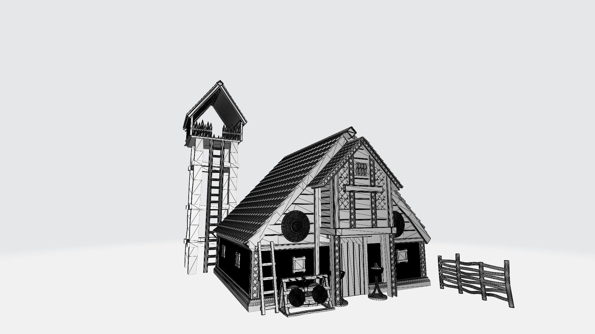 Viking watchmans house 3D print model_3