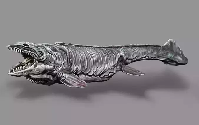 Dinosaur Sea Creature ZBrush Sculpt and Polypaint