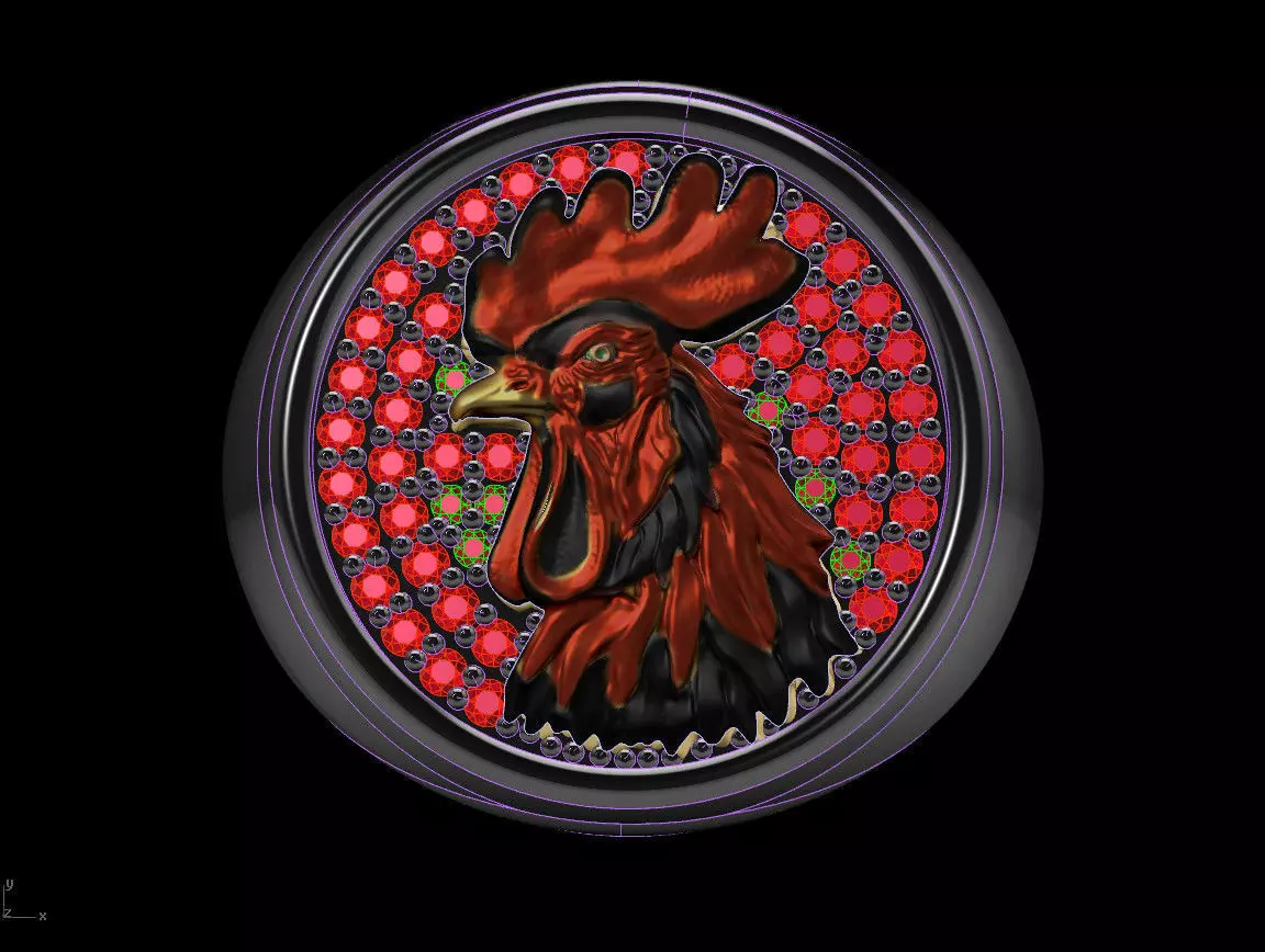 RING ROOSTER 3D print model_0