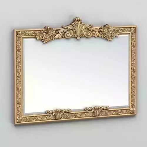Rectangle mirror frame 017 3D model