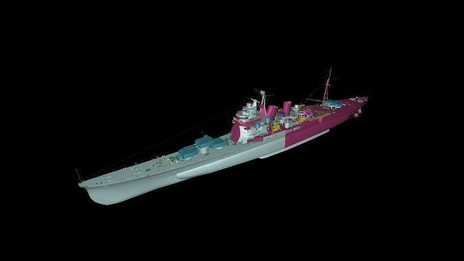 Takao warship 3D model