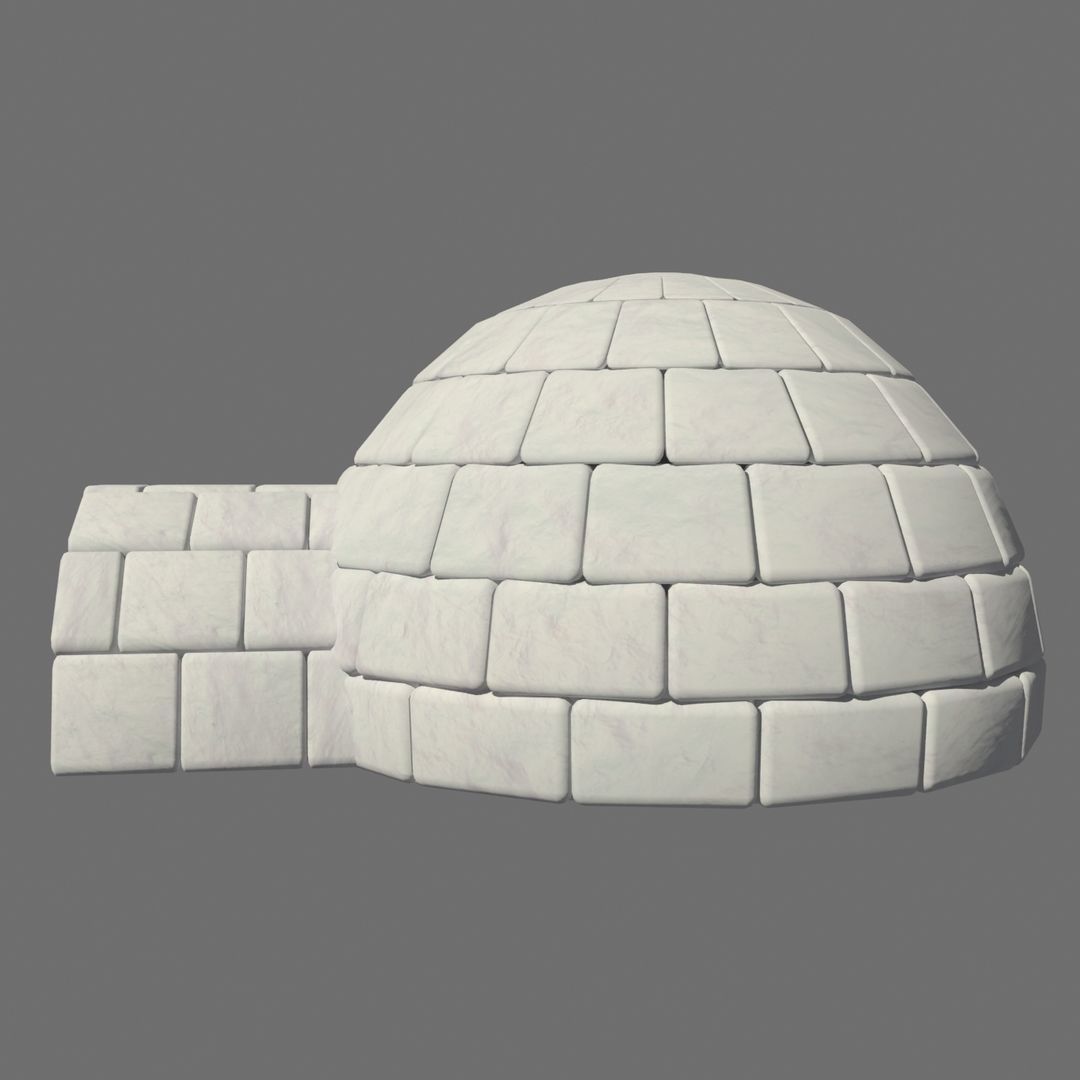 3D IGLOO MODEL Low-poly 3D model_3