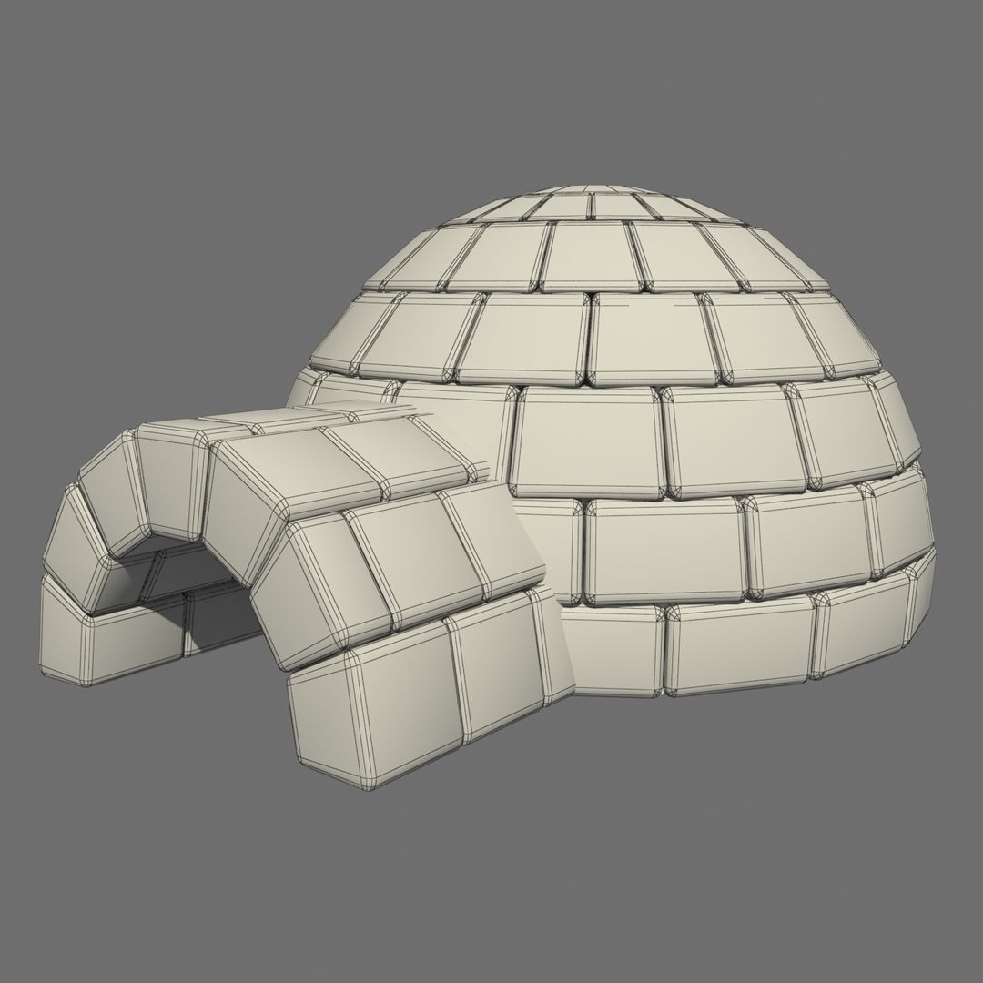 3D IGLOO MODEL Low-poly 3D model_1
