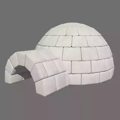 3D IGLOO MODEL Low-poly 3D model