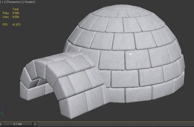 3D IGLOO MODEL Low-poly 3D model_7