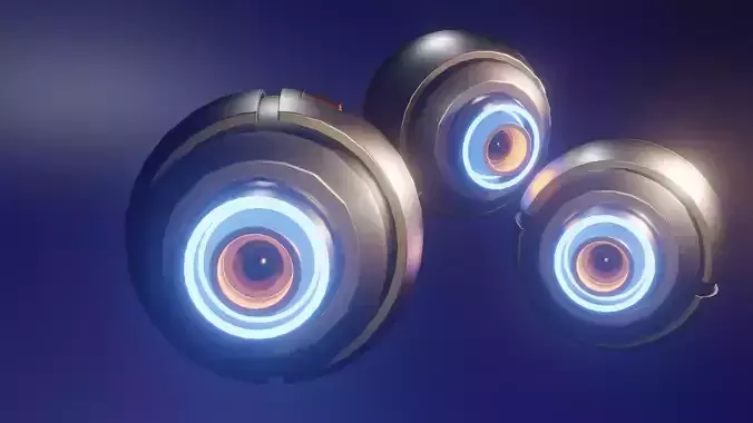 Droit three glowing eyes