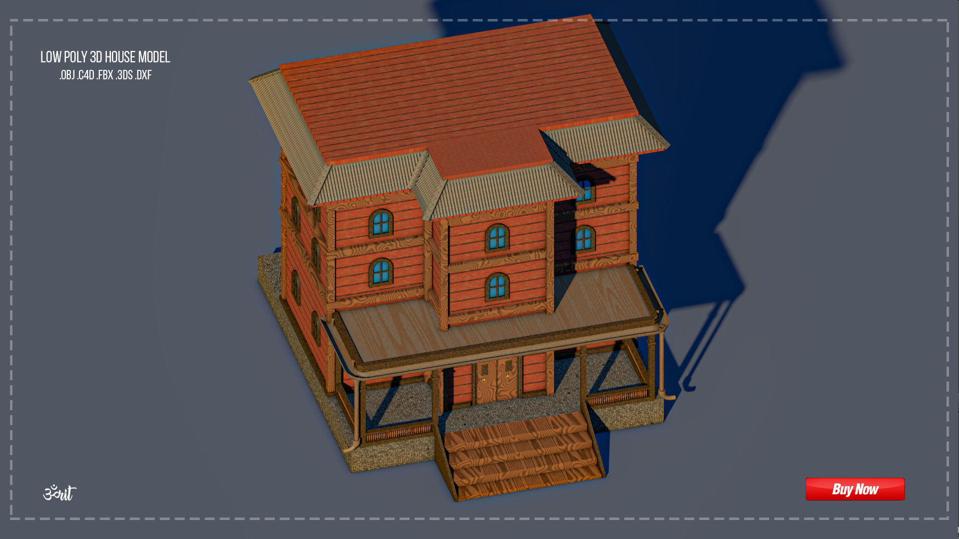 Nepali Architecture House 3D Model 3D model_5