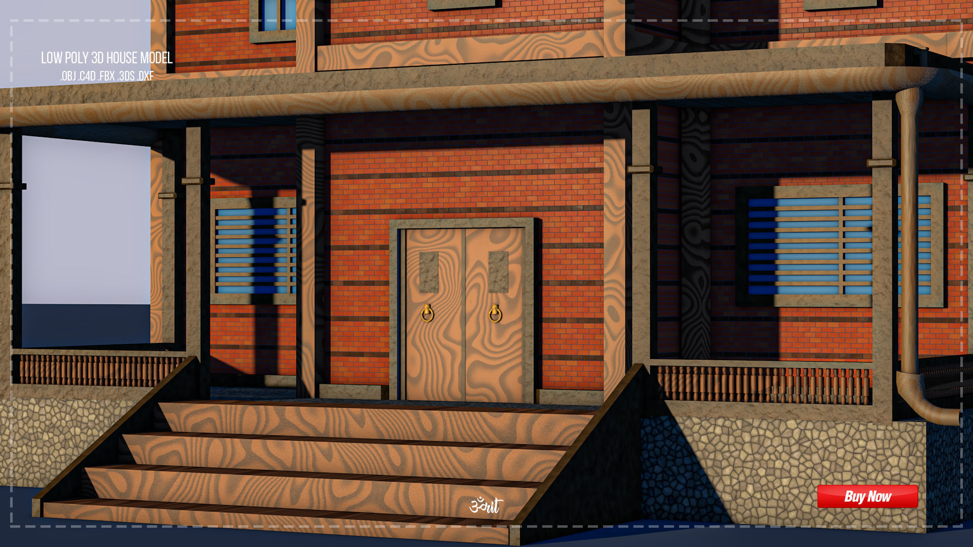 Nepali Architecture House 3D Model 3D model_6