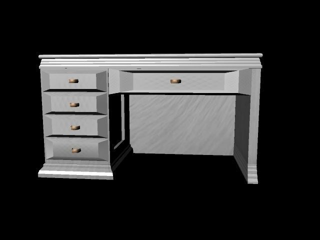 Office desk 3D model 3D model_1
