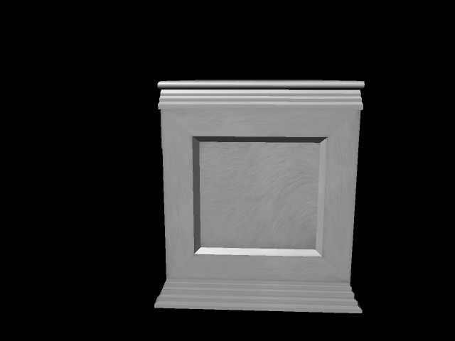 Office desk 3D model 3D model_3