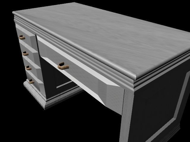 Office desk 3D model 3D model_6