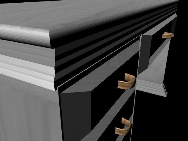 Office desk 3D model 3D model_9
