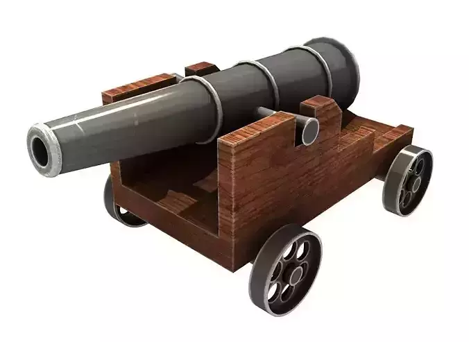 OLD MEDIEVAL CANNON MORTAR 3D