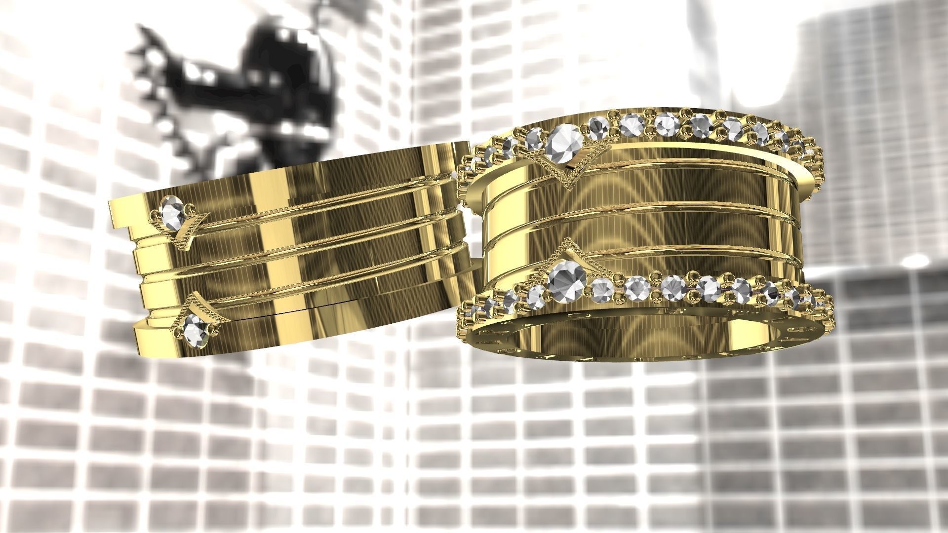 bvlgary ring model 3D print model_9