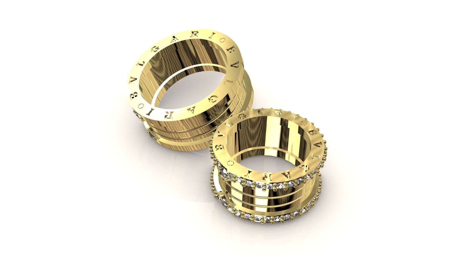 bvlgary ring model 3D print model_3