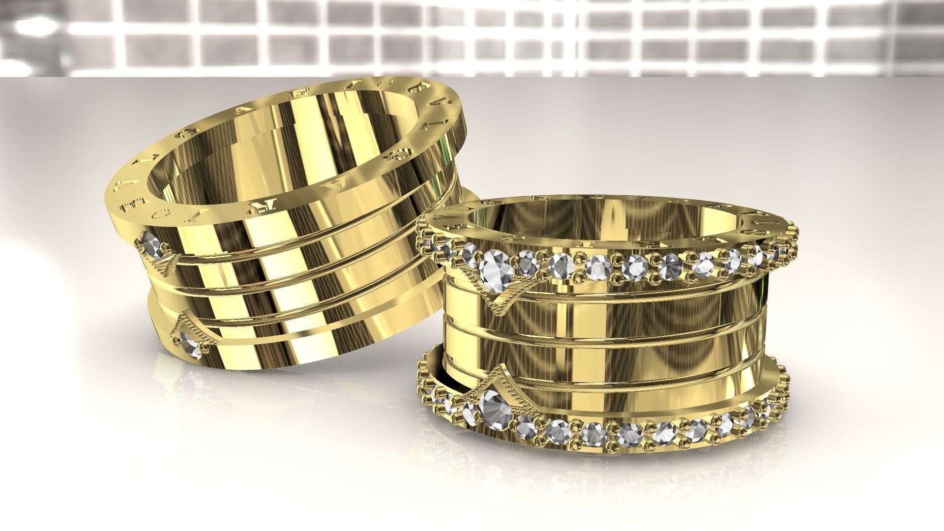 bvlgary ring model 3D print model_4