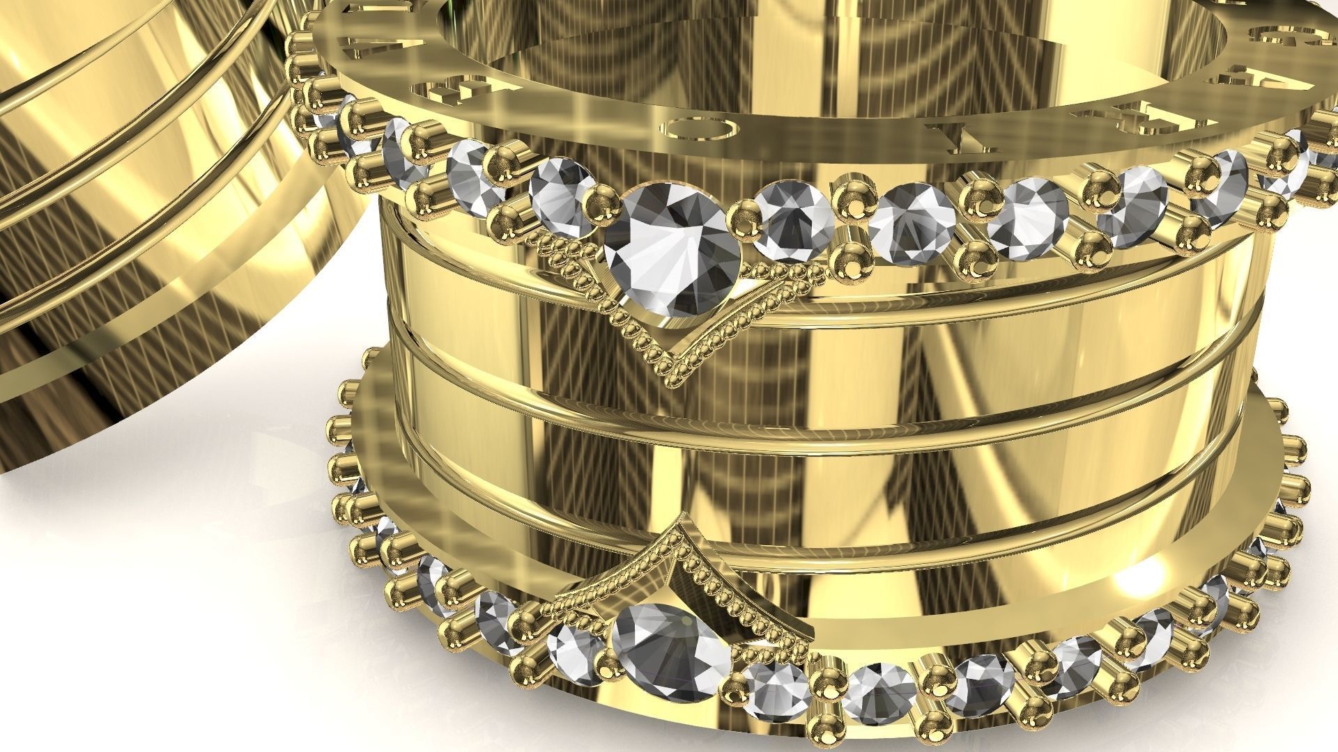 bvlgary ring model 3D print model_7