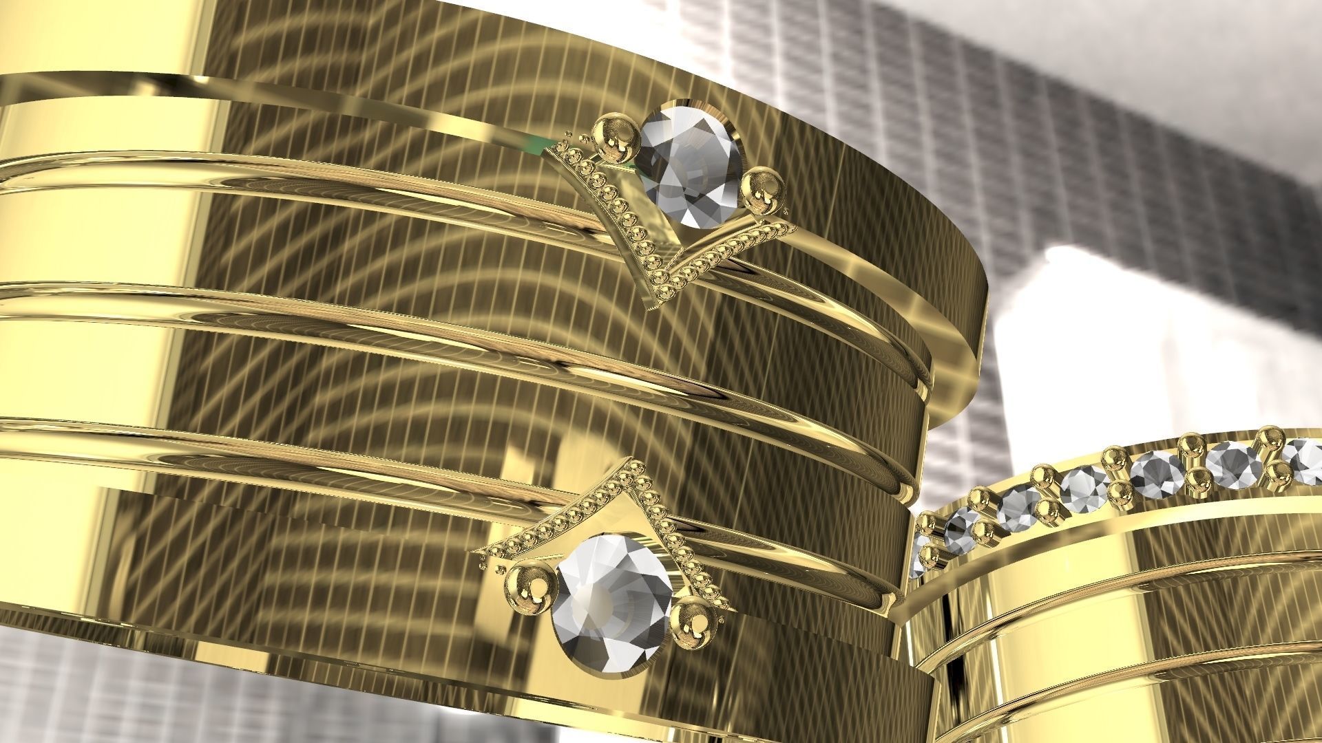 bvlgary ring model 3D print model_8