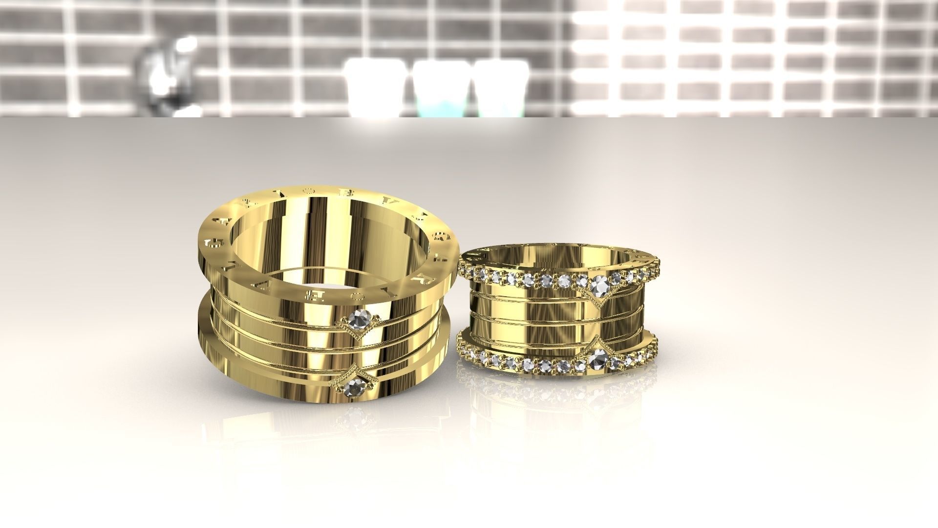 bvlgary ring model 3D print model_6