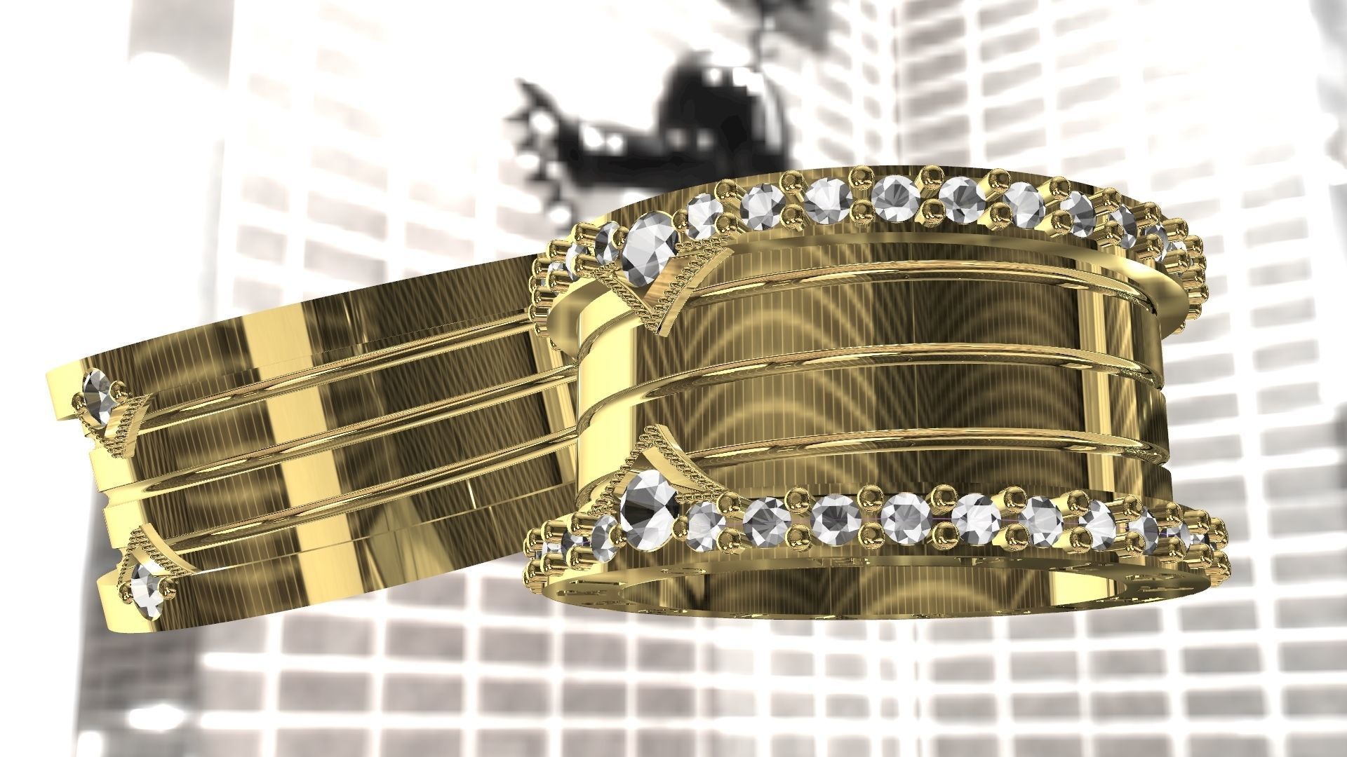 bvlgary ring model 3D print model_5