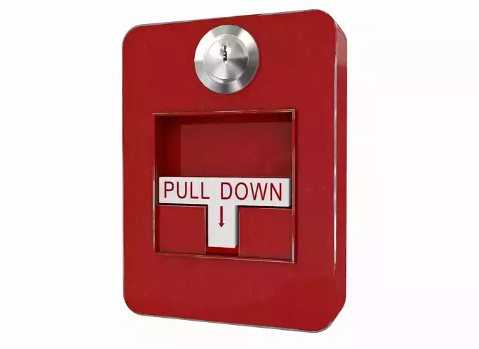 3D FIRE ALARM Low-poly 3D model