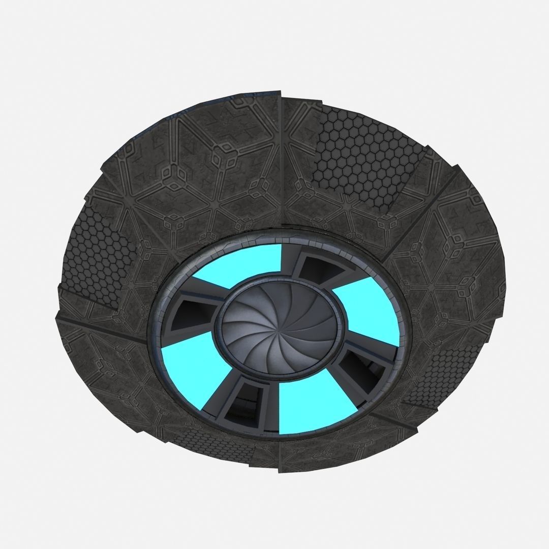 ALIEN UFO SPACESHIP Low-poly 3D model_2