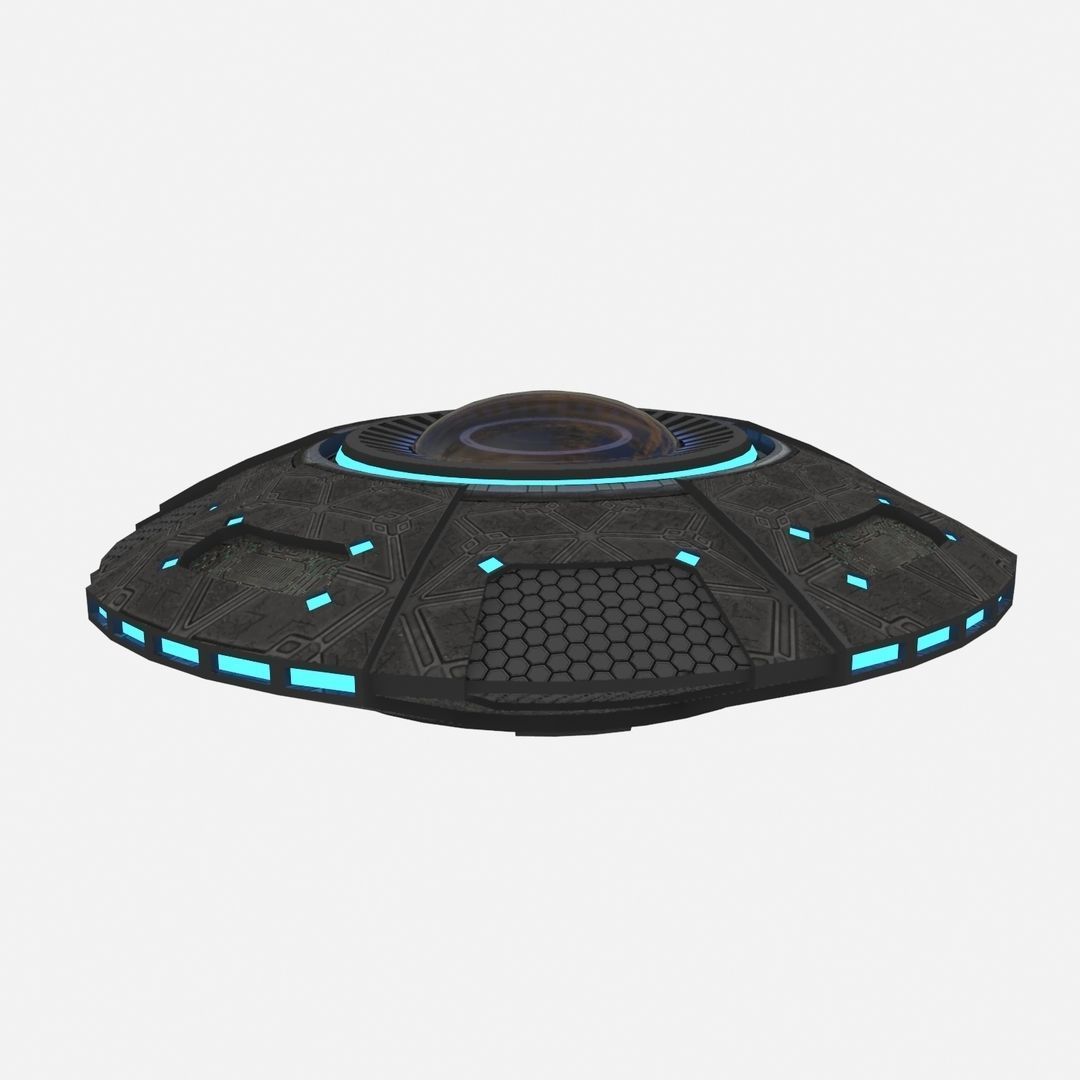 ALIEN UFO SPACESHIP Low-poly 3D model_4