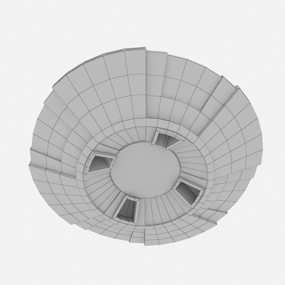 ALIEN UFO SPACESHIP Low-poly 3D model_3