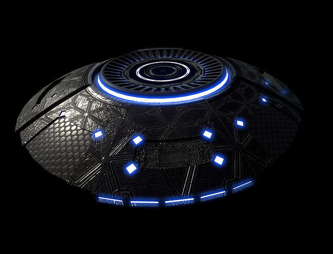 3D model ALIEN UFO SPACE CRAFT Low-poly 3D model