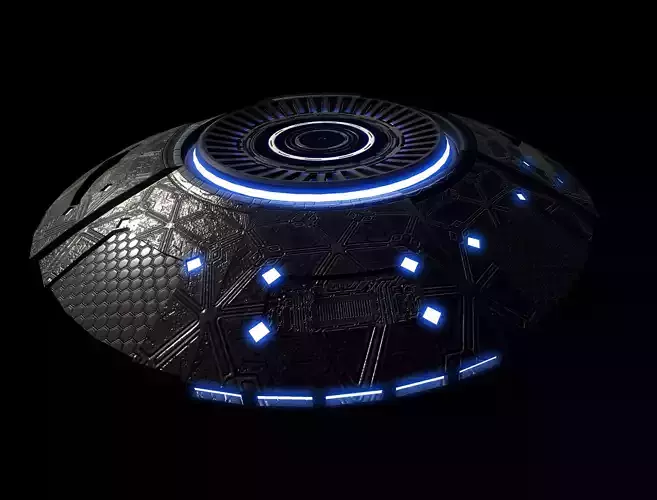 3D model ALIEN UFO SPACE CRAFT Low-poly 3D model