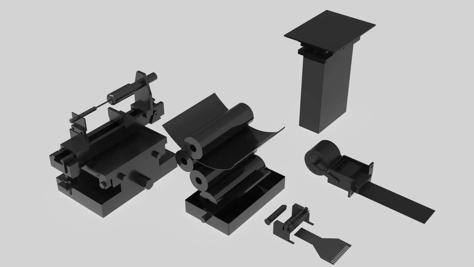 machine  printer part 3D model_0