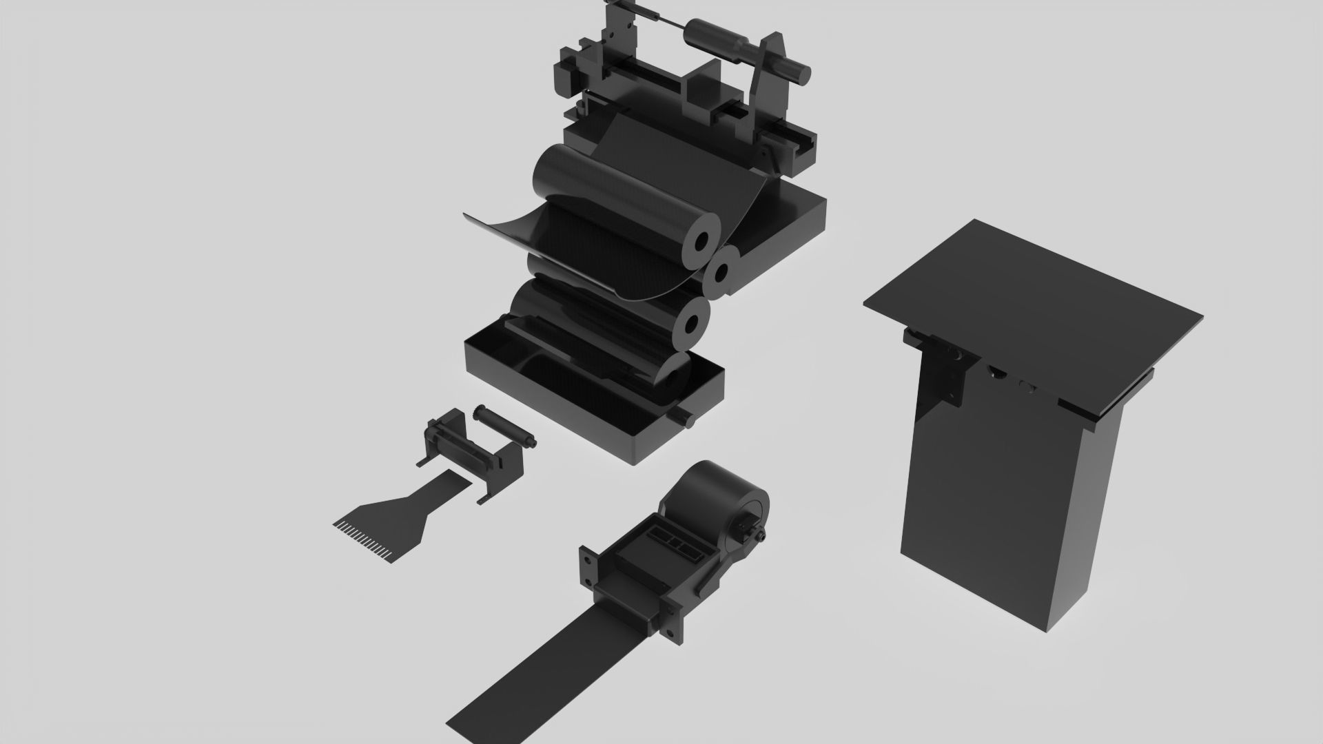 machine  printer part 3D model_2