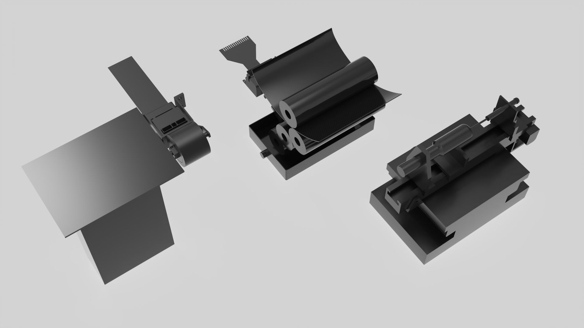 machine  printer part 3D model_1
