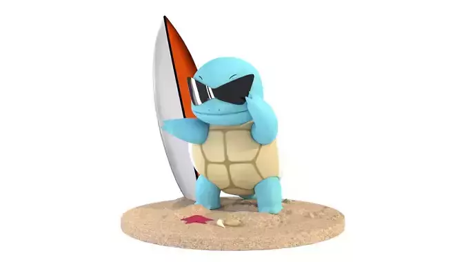 Squirtle Pokemon Low-poly 3D model