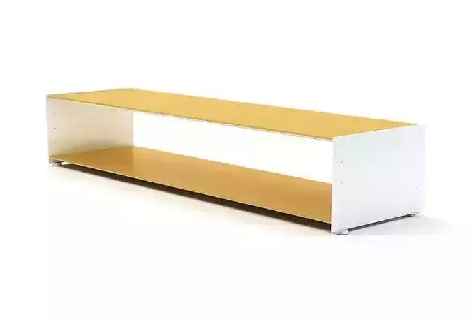 Wooden Yellow White Shelf
