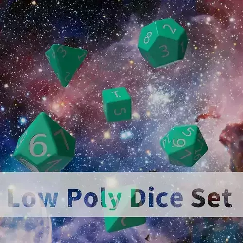 Teal Plastic Dice Set