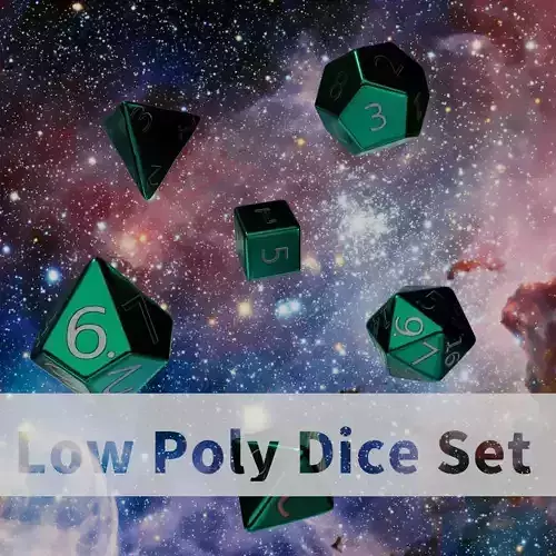 Teal Metal Dice Set
