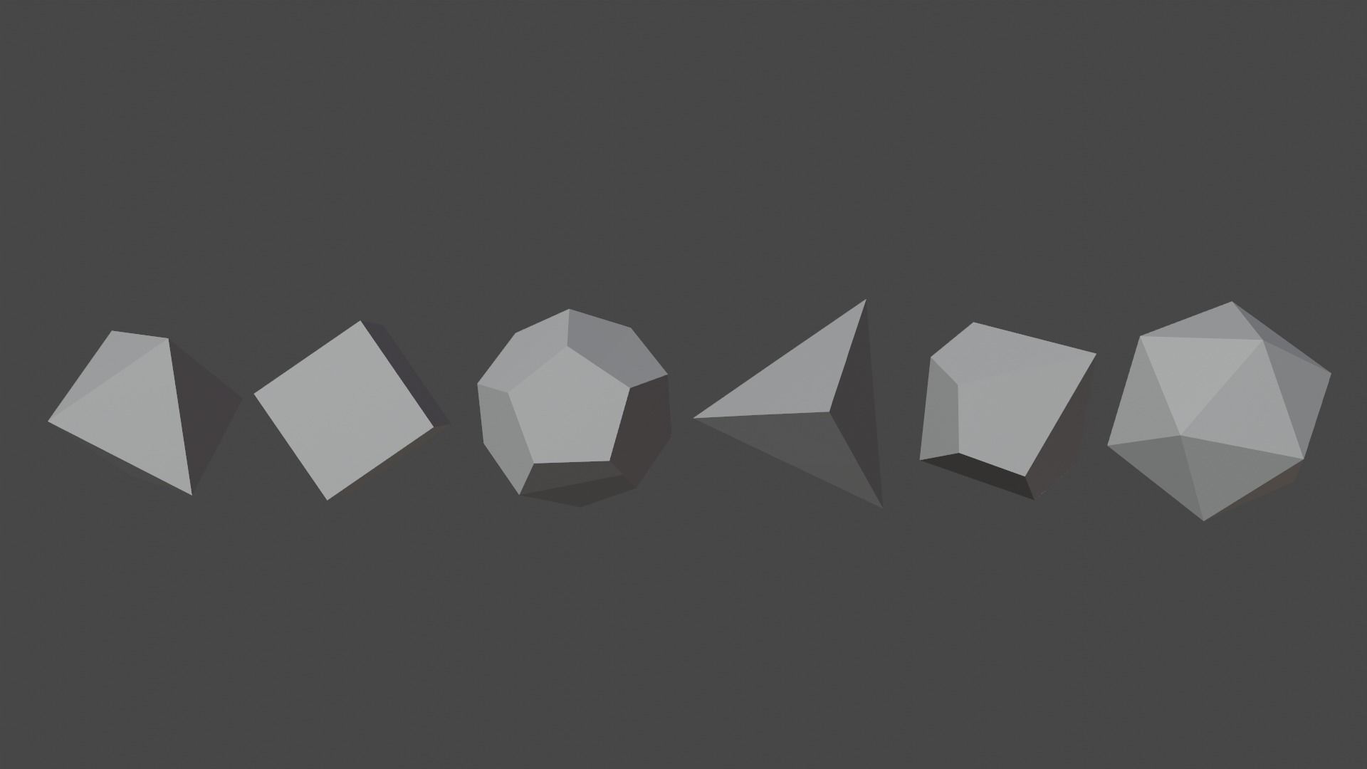 Pink Plastic Dice Set Low-poly 3D model_4