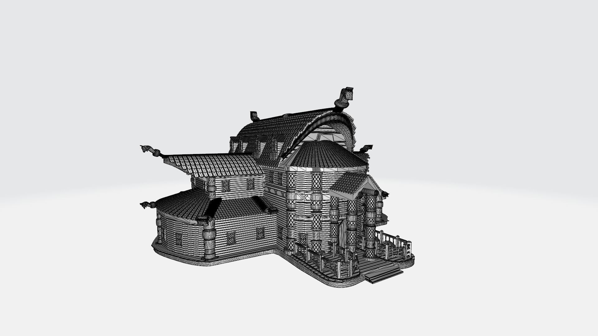 Vikings house 3D print model_3