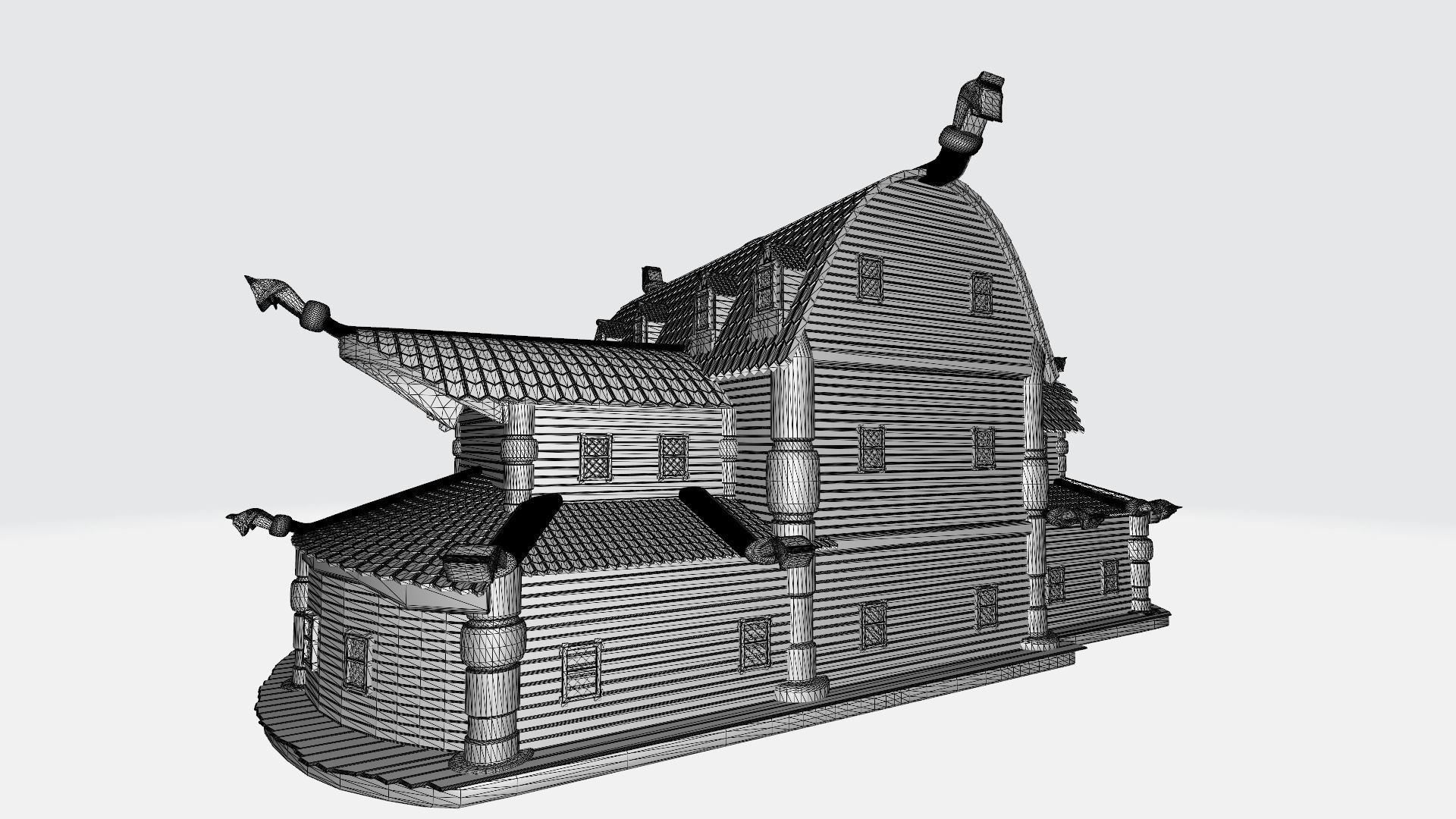 Vikings house 3D print model_5
