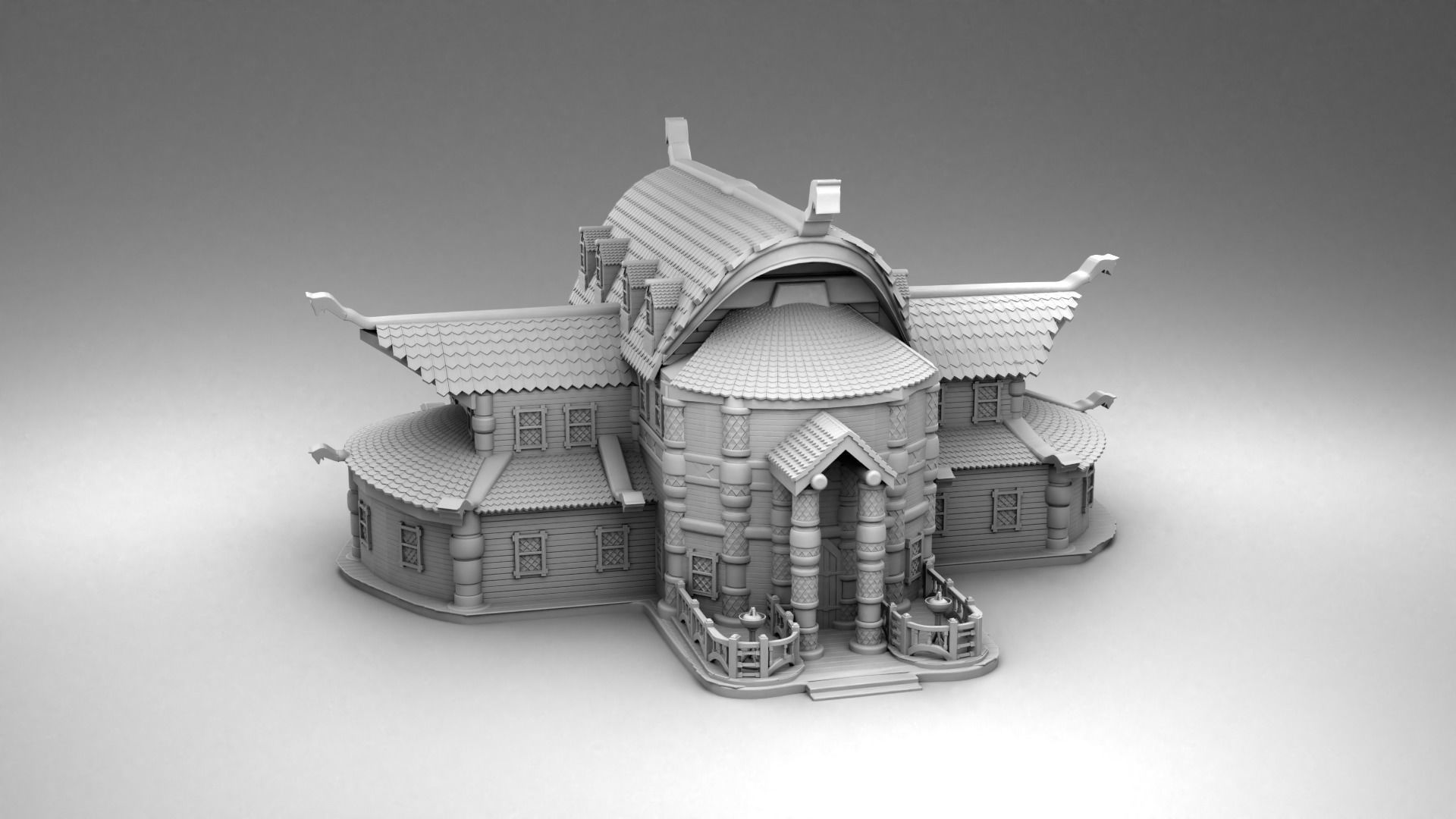 Vikings house 3D print model_1