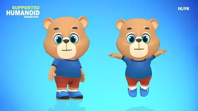 Bear Grizzly Animated Rigged