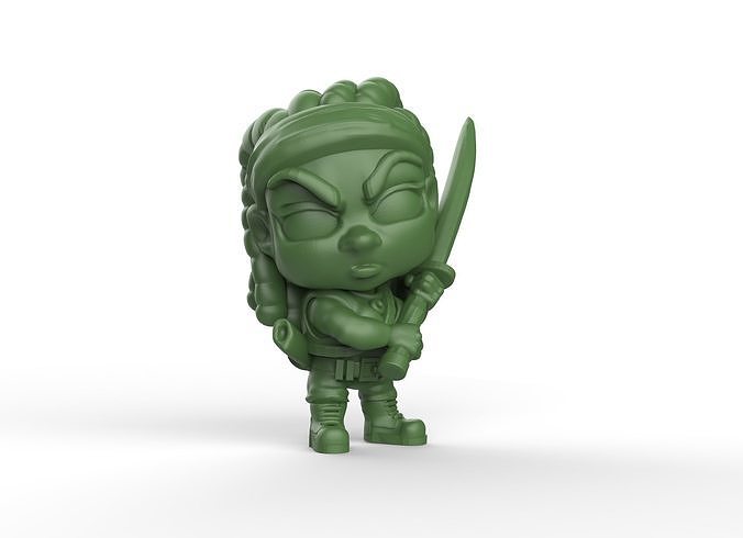 Michonne Walking dead 3D print model