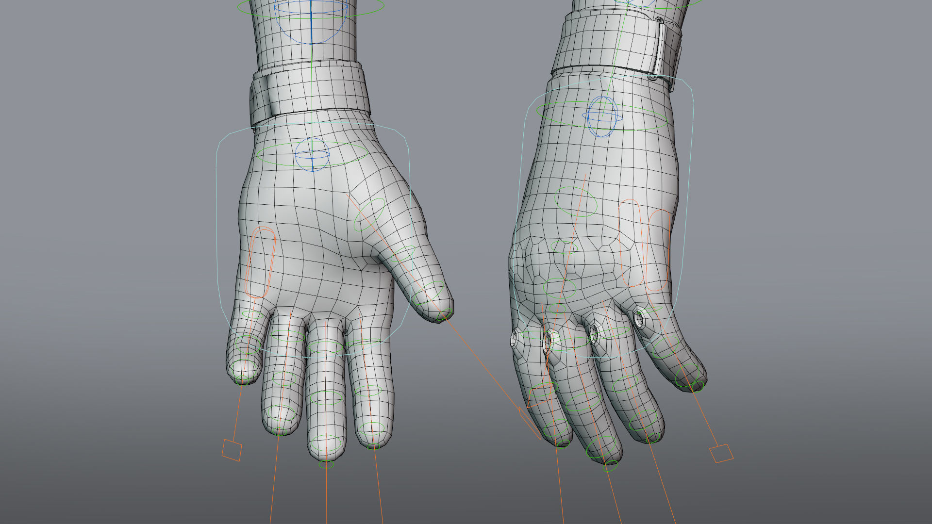 FPS hand glove tactical 05 s5 Low-poly 3D model_8