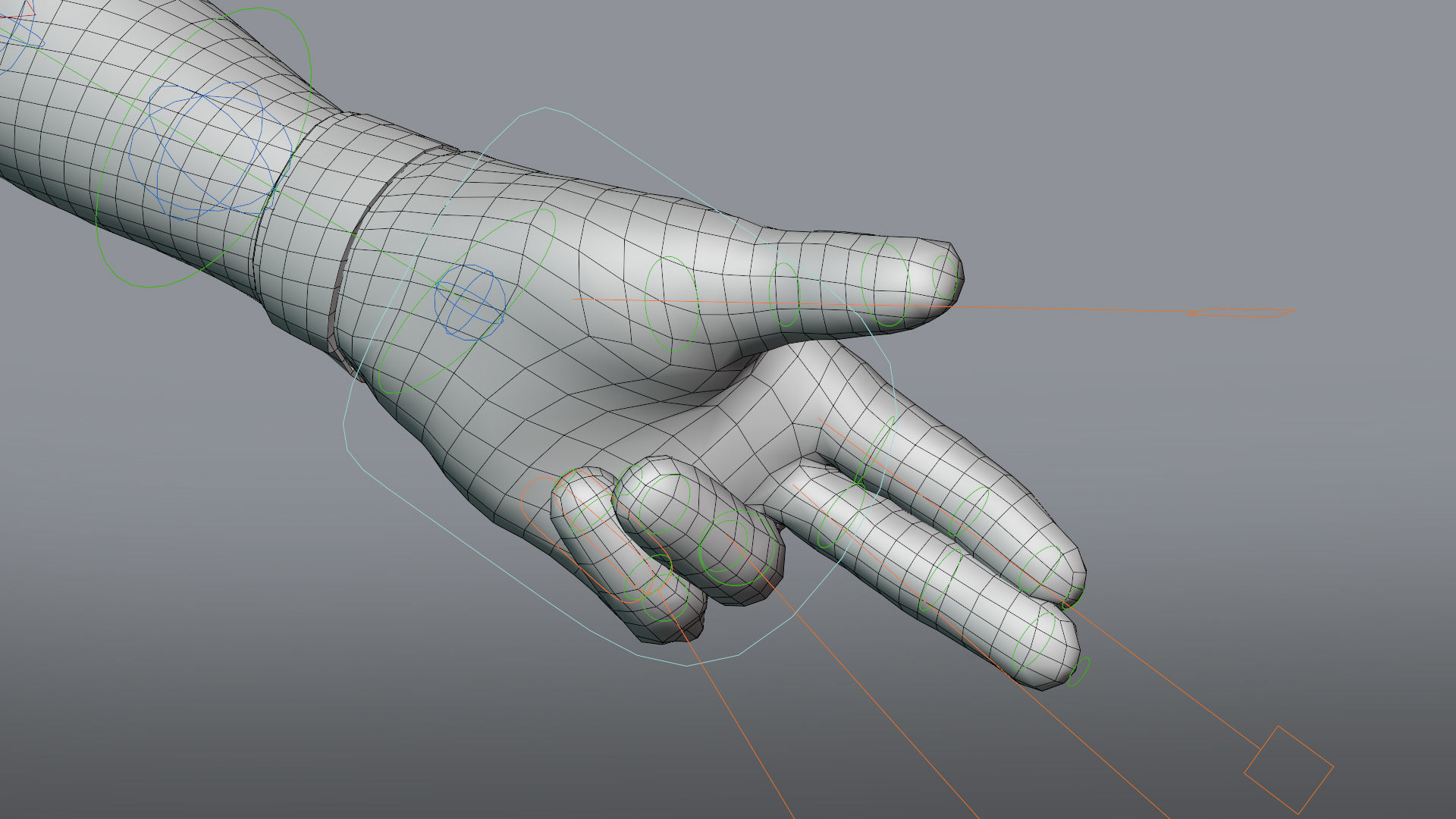 FPS hand glove tactical 05 s5 Low-poly 3D model_9